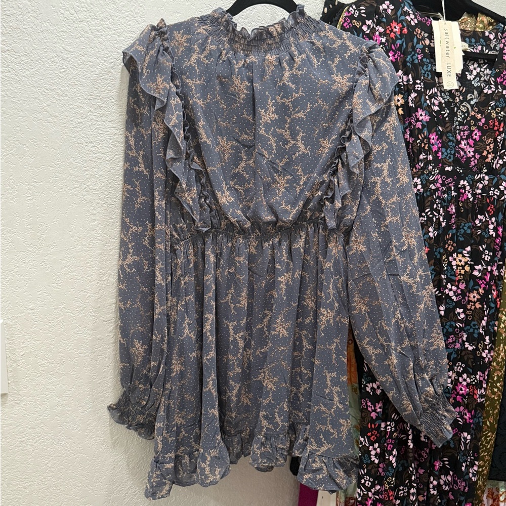 Floral Ruffle Long Sleeve Dress